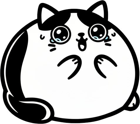 Chonky cat ready to start the game